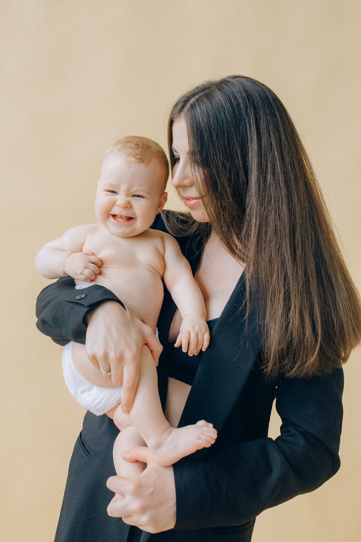 Mother comforting and soothing baby