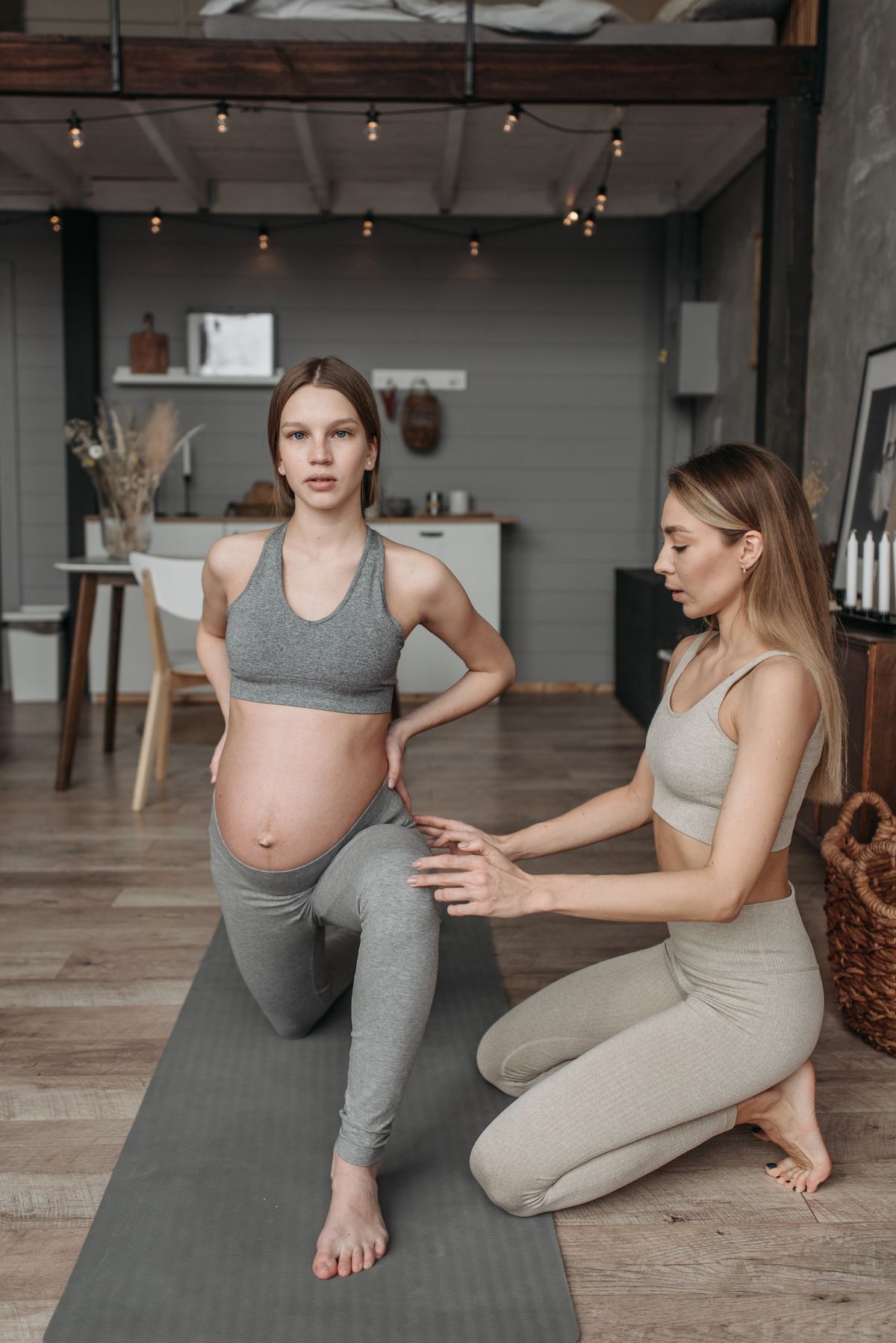 Pregnant woman experiencing back pain in third trimester
