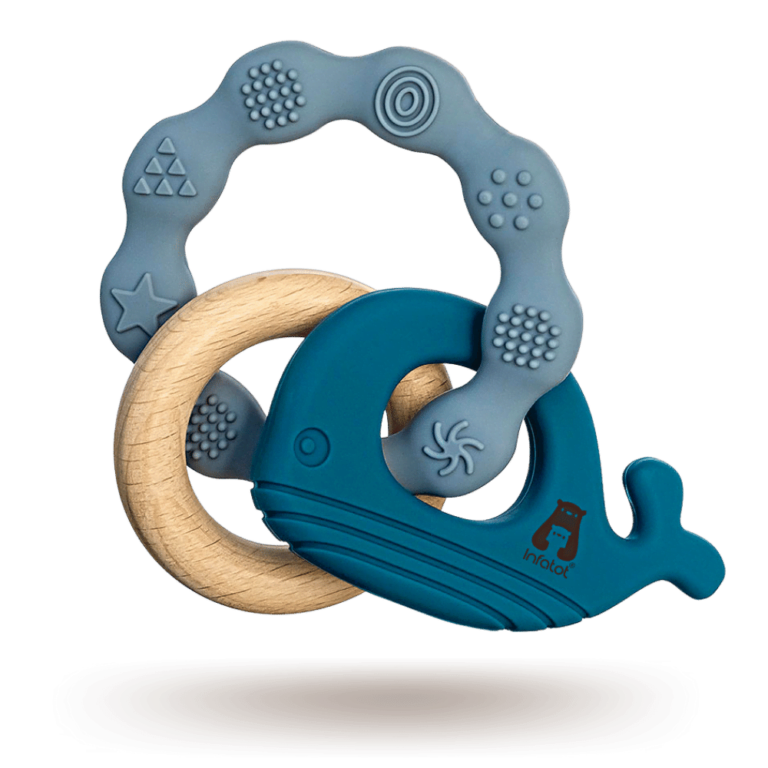 MultiTexture Whale Teether - Blue - Infatot