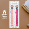Cotton Pacifier / Dummy Clip <br>- Salmon & Flamingo - Image 2