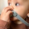 Silicone Pacifier / Dummy Clip <br>- Peach & Stone - Image 5