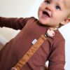 Cotton Pacifier / Dummy Clip <br>- Mustard & Walnut - Image 4